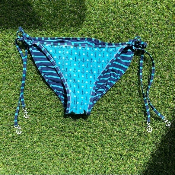 NAUTICAL anchor string bikini bottoms - reversible - Picture 5 of 7